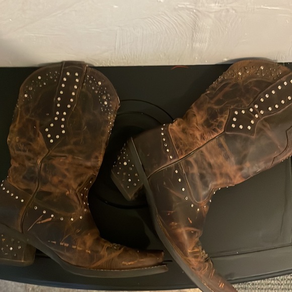 Ariat Women's Rhinestone Western Cowgirl Boot In Sassy Brown Size 7B - Picture 1 of 10